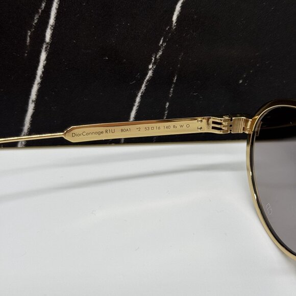 NEW DIOR DIORCANNAGE R1U B0A1 WOMEN GOLD SUNGLASSES - Picture 7 of 9
